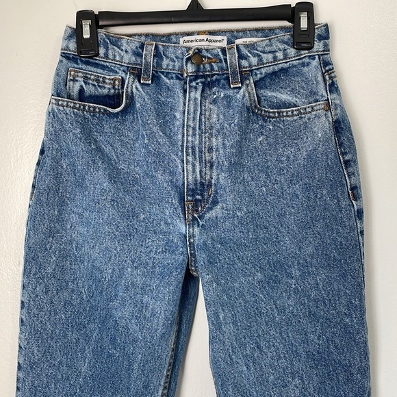 American Apparel The High Waist Jean Medium Marble Wash Size 27 - Picture 3 of 7